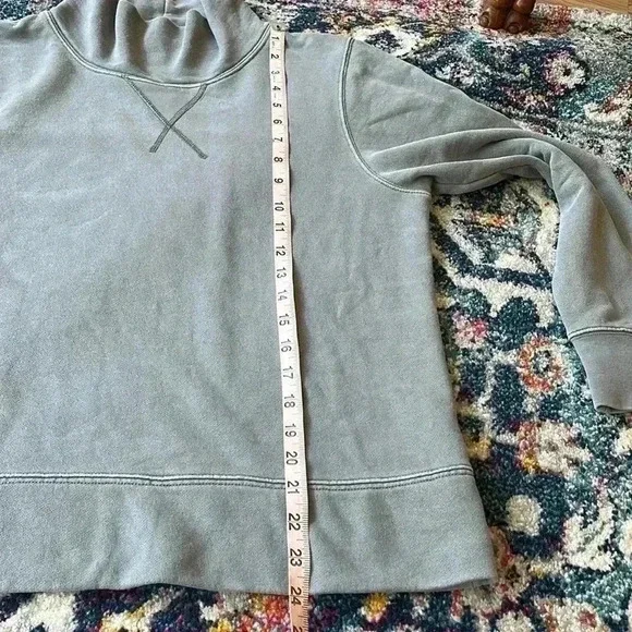 Madewell garment dyed funnel neck grey sweatshirt F9722 size M - Picture 10 of 10